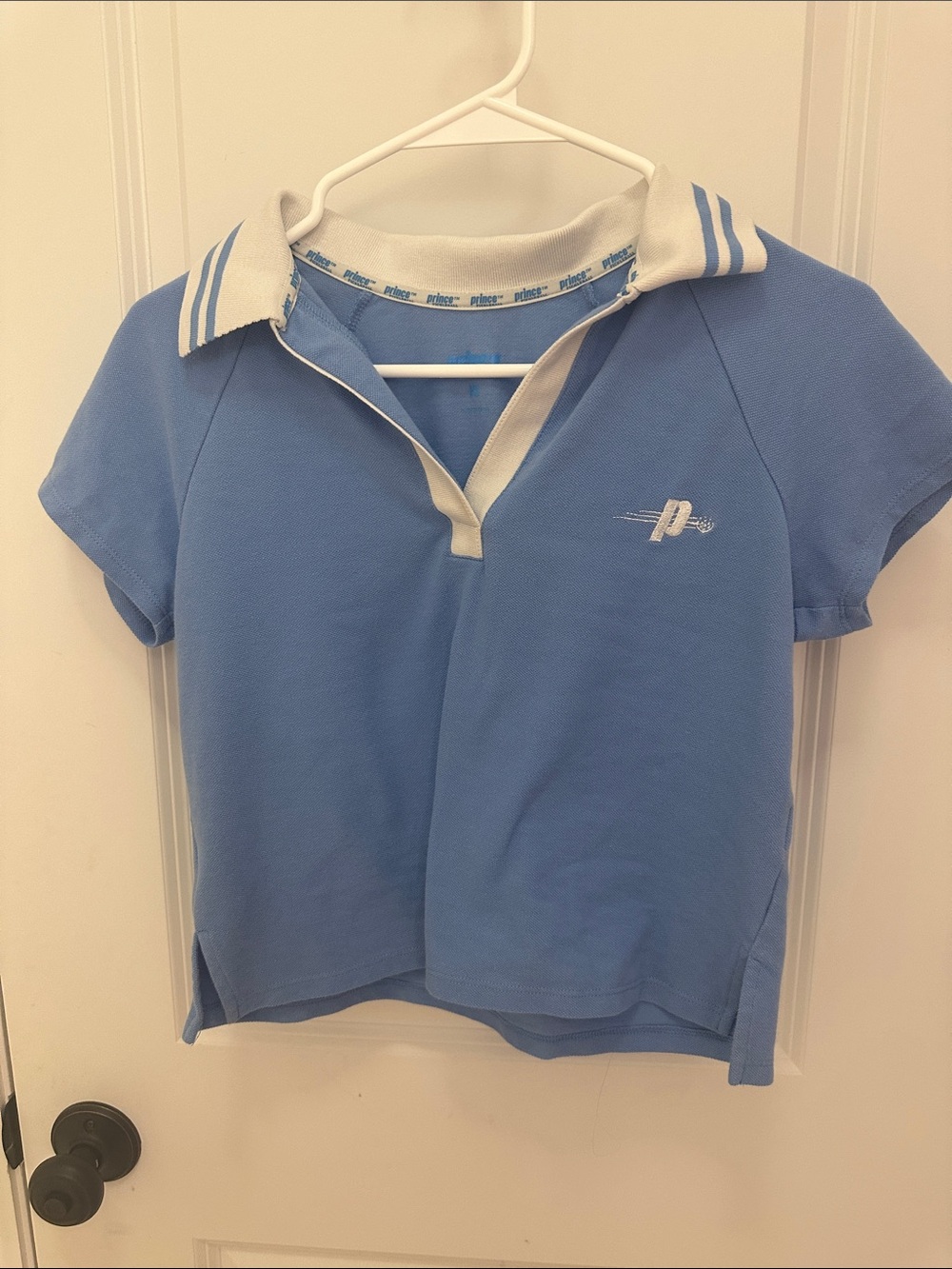 Prince Blue Polo with White Trim